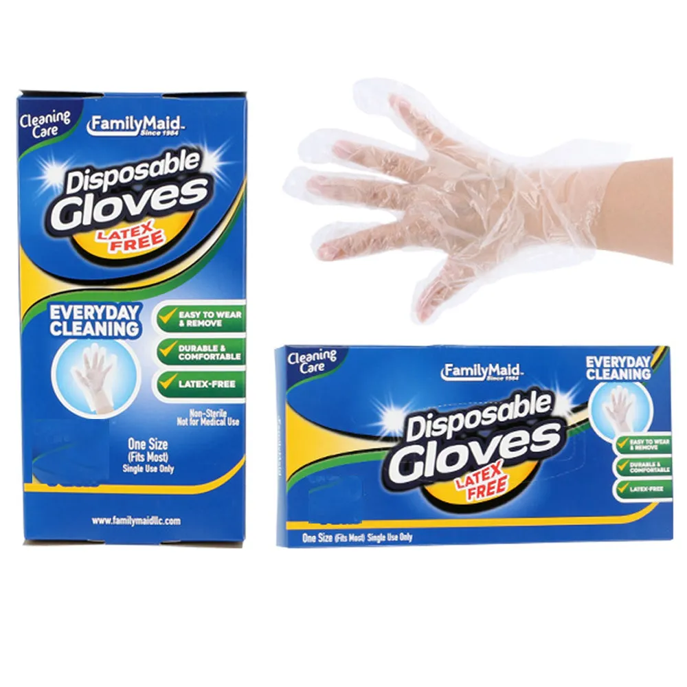 150pk Disposable Plastic Gloves for Food Prep Cooking Cleaning Restaurants Work