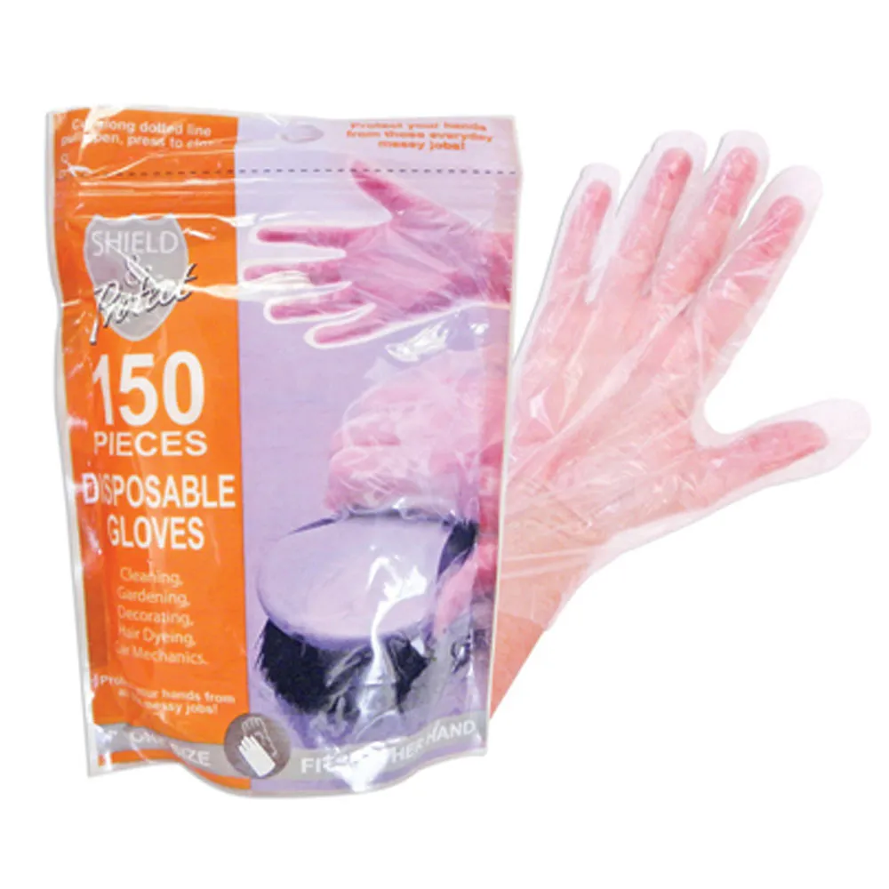 150pk Disposable Plastic Gloves for Food Prep Cooking Cleaning Restaurants Work