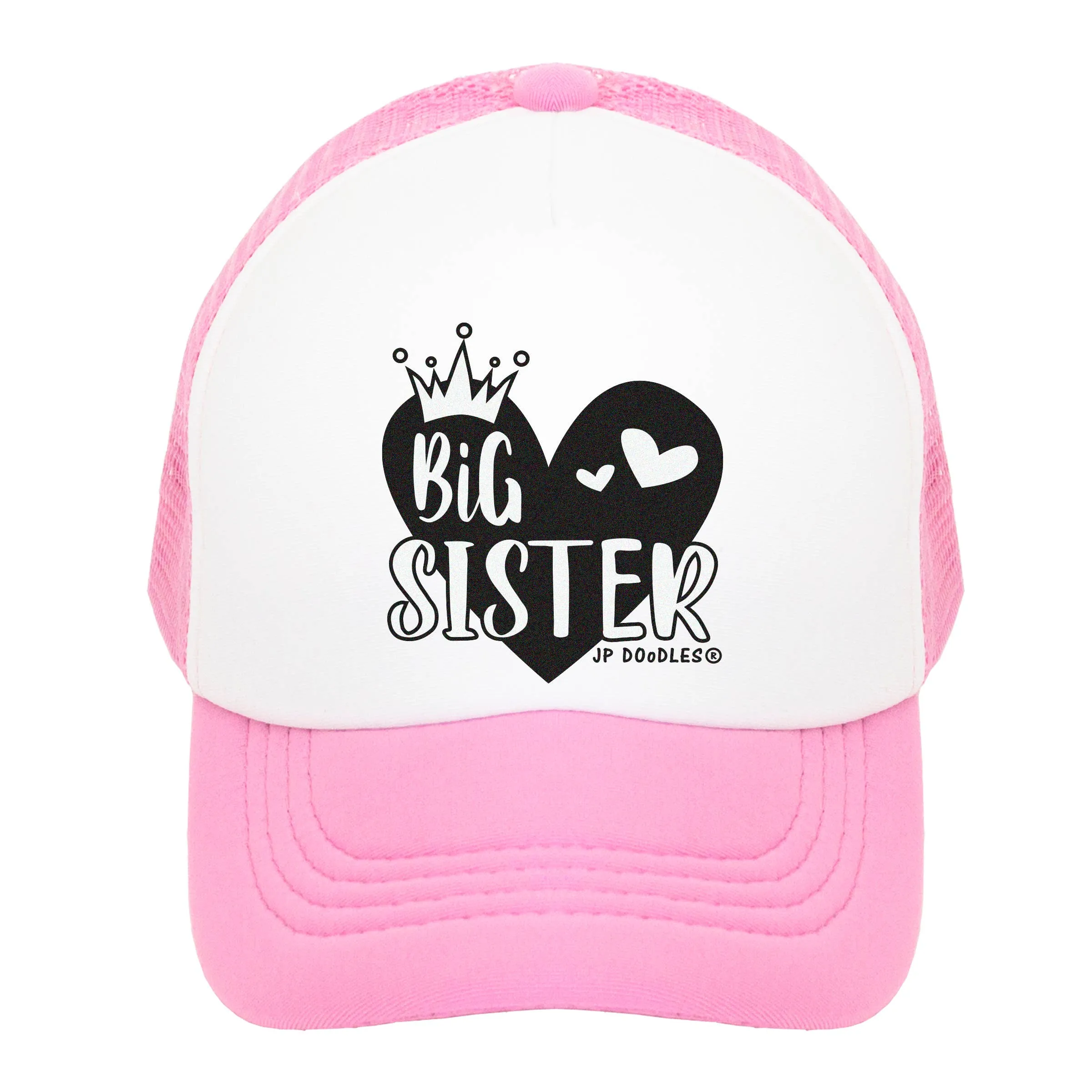 Big Sis Kids Trucker Hat: LIGHT PINK / 2-5 YRS
