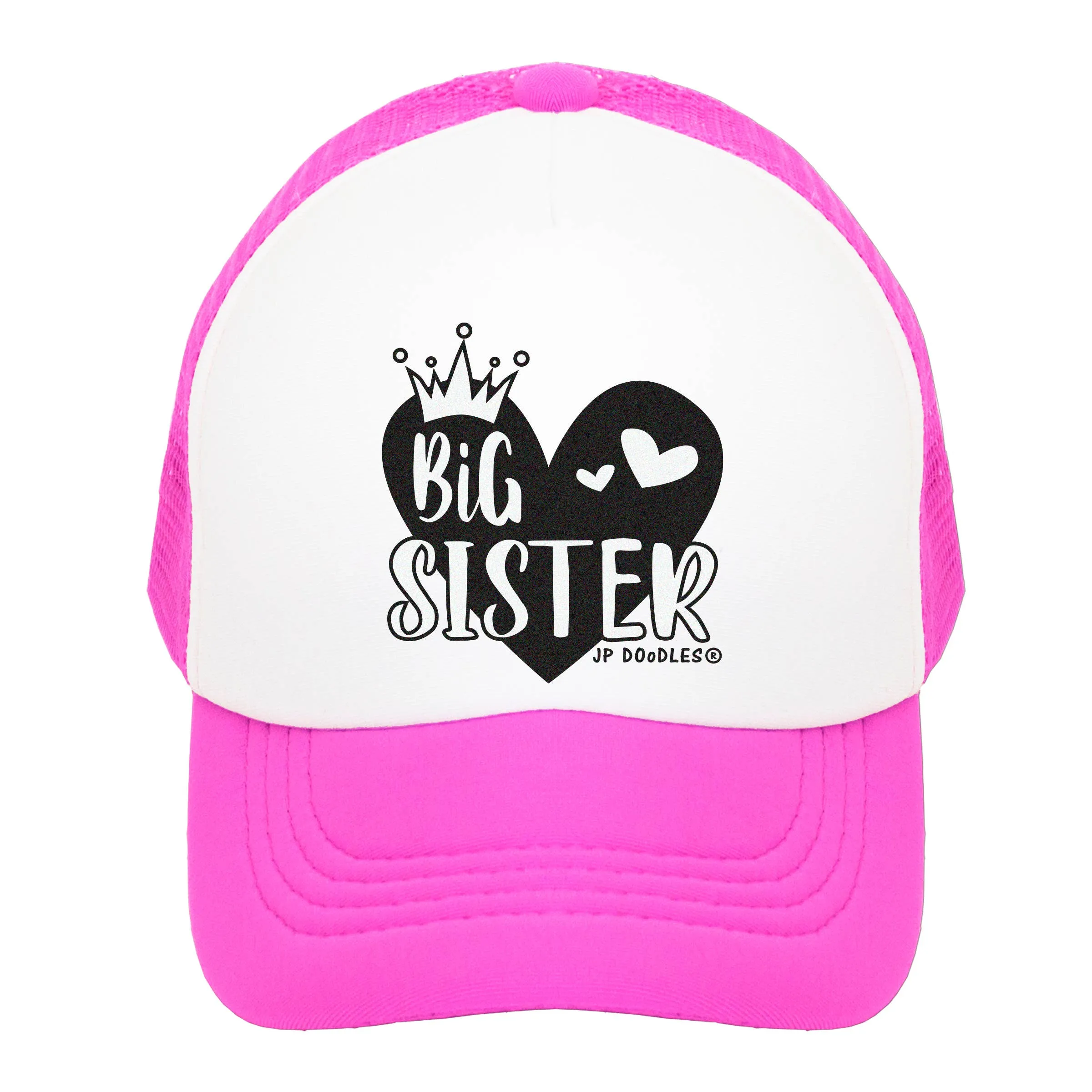 Big Sis Kids Trucker Hat: LIGHT PINK / 2-5 YRS