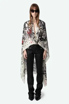 Blondie 135 Silk Scarf Butterfly Lace