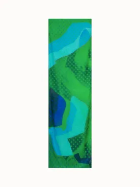 Cashmere Silk Scarf with Superimposition Print