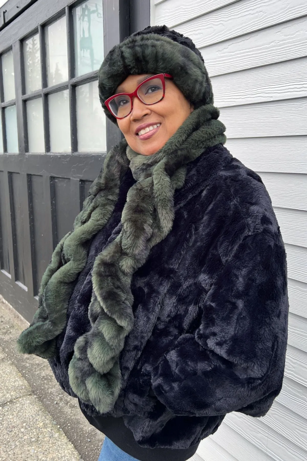 Classic Scarf - Royal Opulence Faux Furs (Merlot - Sold Out)