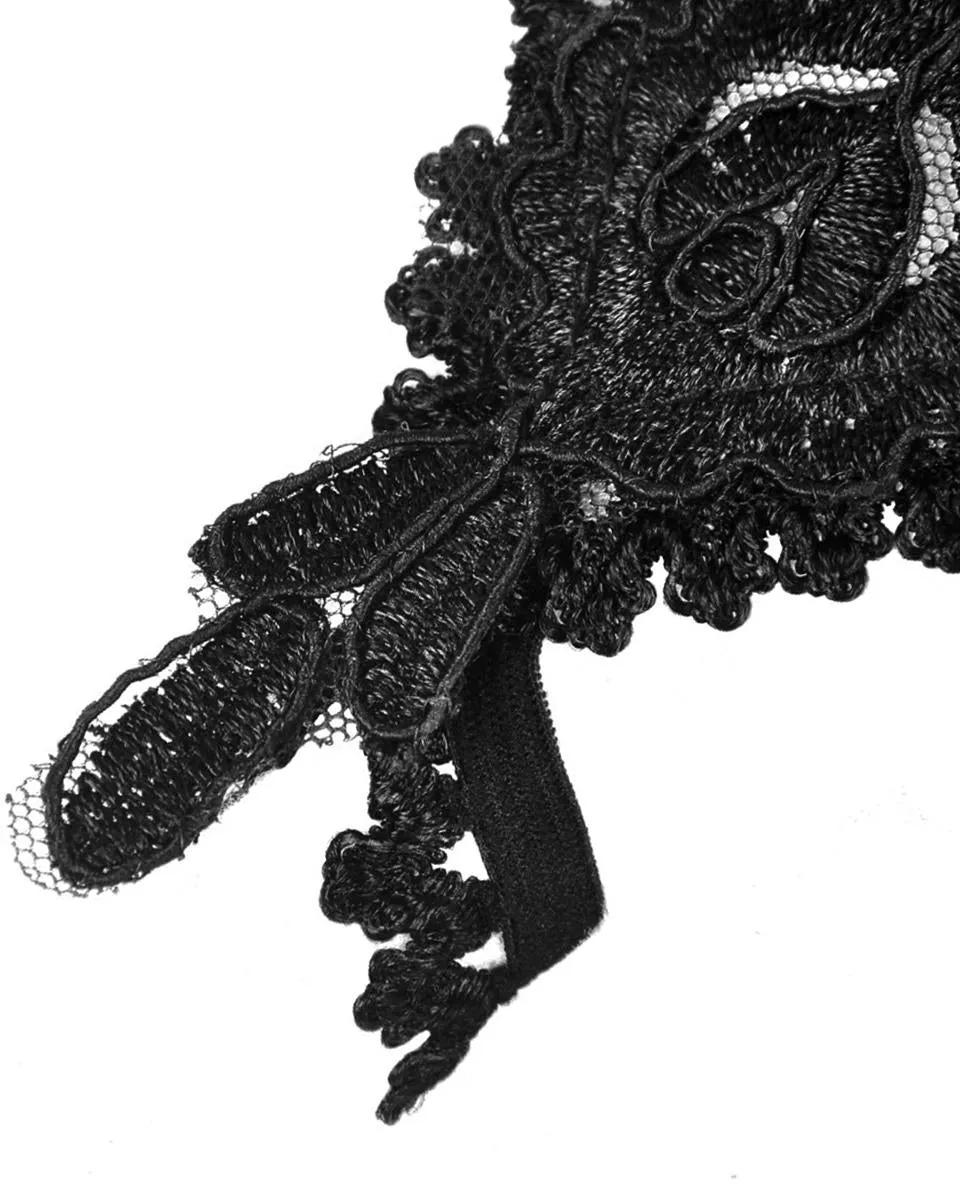 Dark In Love Elegant Gothic Lace Evening Gloves