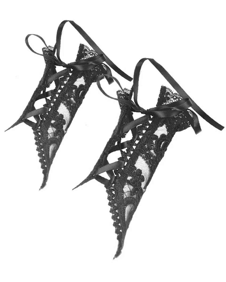 Dark In Love Elegant Gothic Lace Evening Gloves
