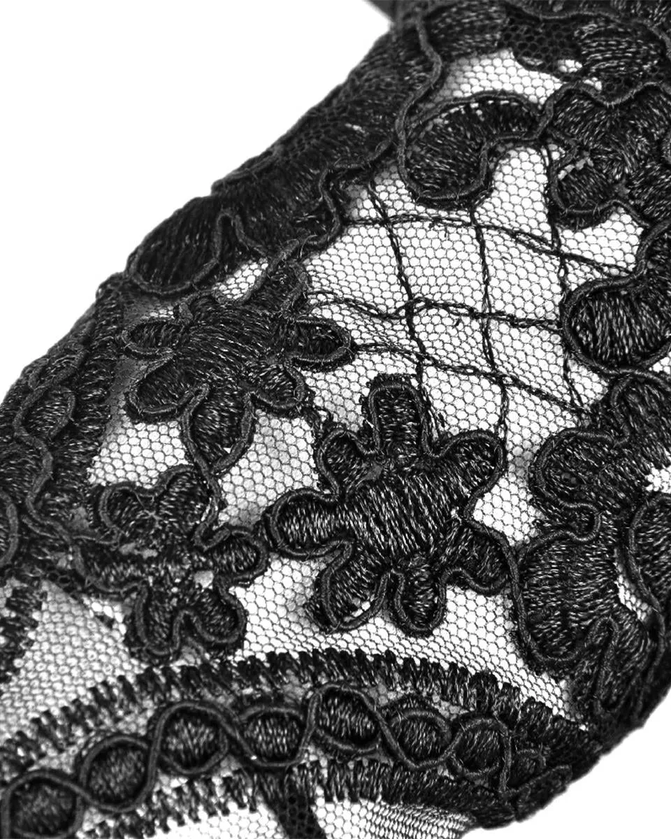 Dark In Love Elegant Gothic Lace Evening Gloves