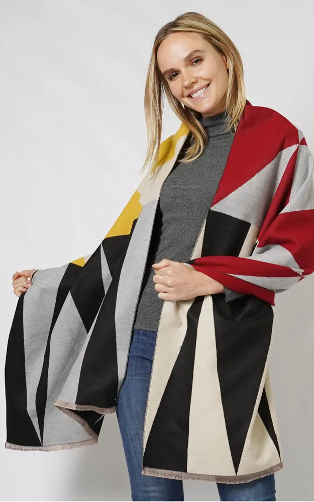 EPS10880 GEOMETRIC PATTERN PASHMINA SCARF
