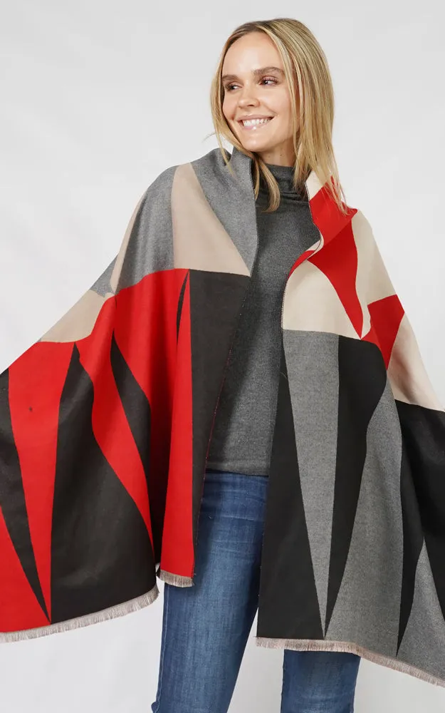 EPS10880 GEOMETRIC PATTERN PASHMINA SCARF