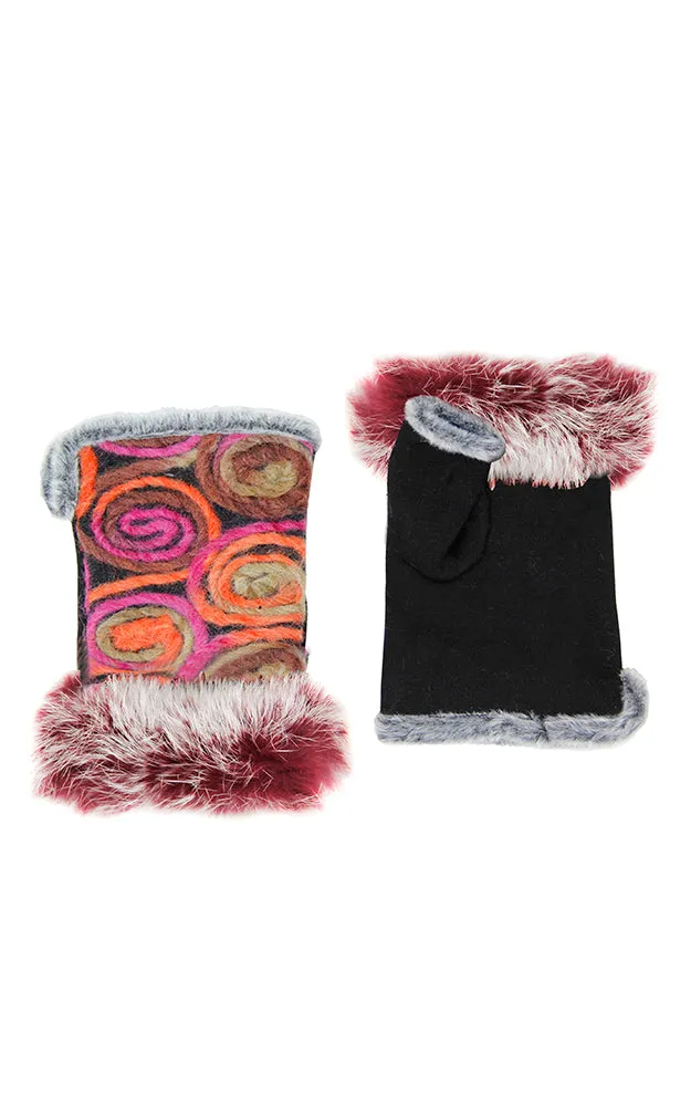 LOG144/GOV0150 Embroidery Colorful Stitching Fingerless Gloves (12prs Pack)