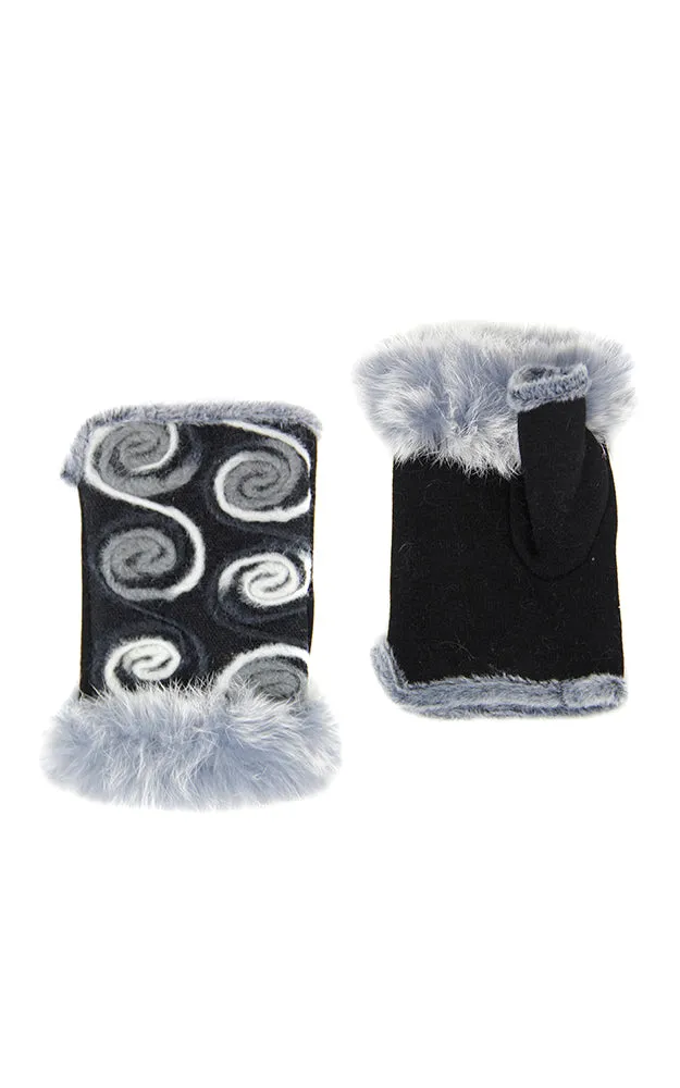 LOG144/GOV0150 Embroidery Colorful Stitching Fingerless Gloves (12prs Pack)