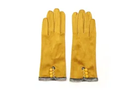 Mustard Faux suede Glove