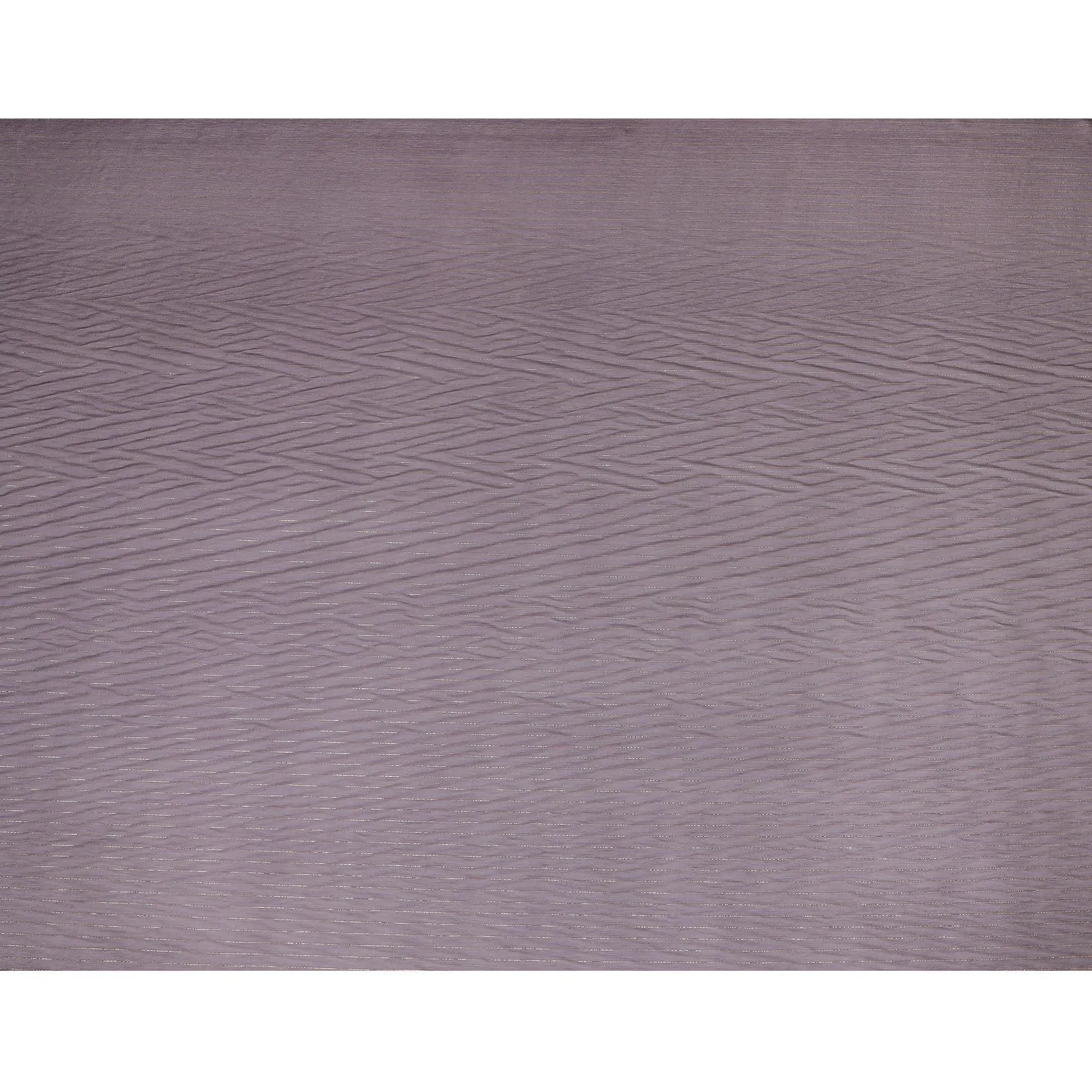 Plum pure silk chiffon fabric with gold metallic lurex in stripe design-D8595