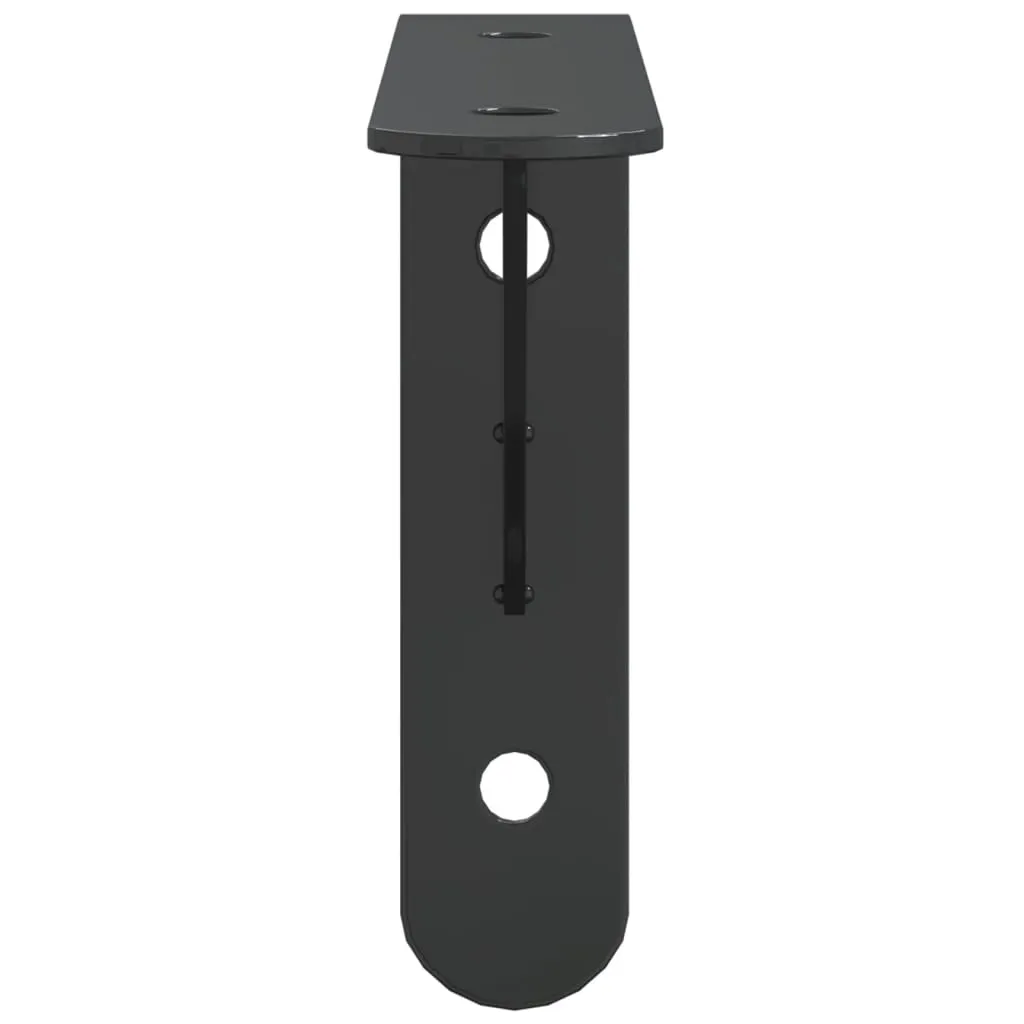 Shelf Brackets 4 pcs 15x2.5x11.5 cm Black Stainless Steel