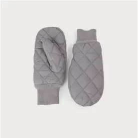 Warm Puffer Mittens | Grey
